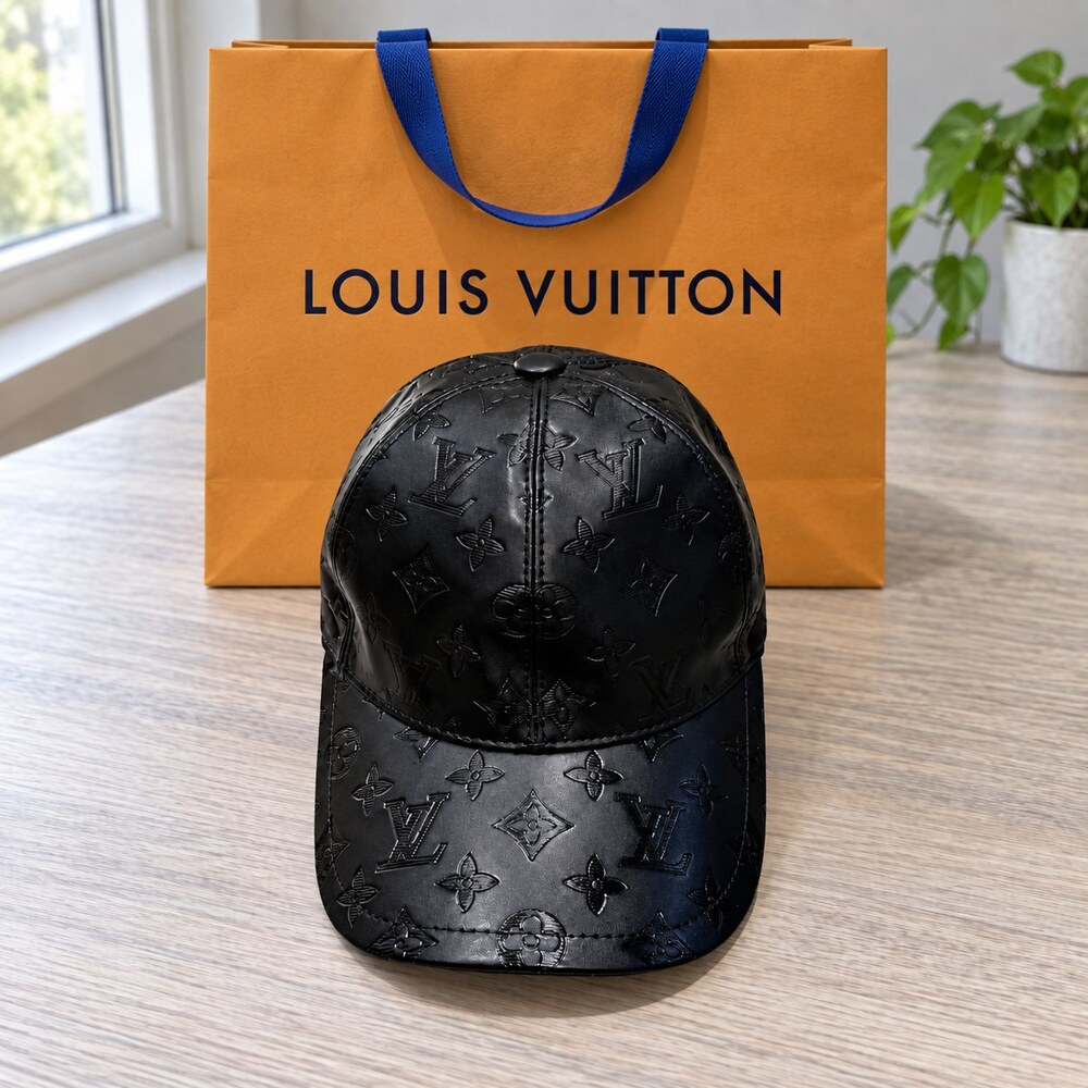 Louis Vuitton Black Tonal Monogram Cap